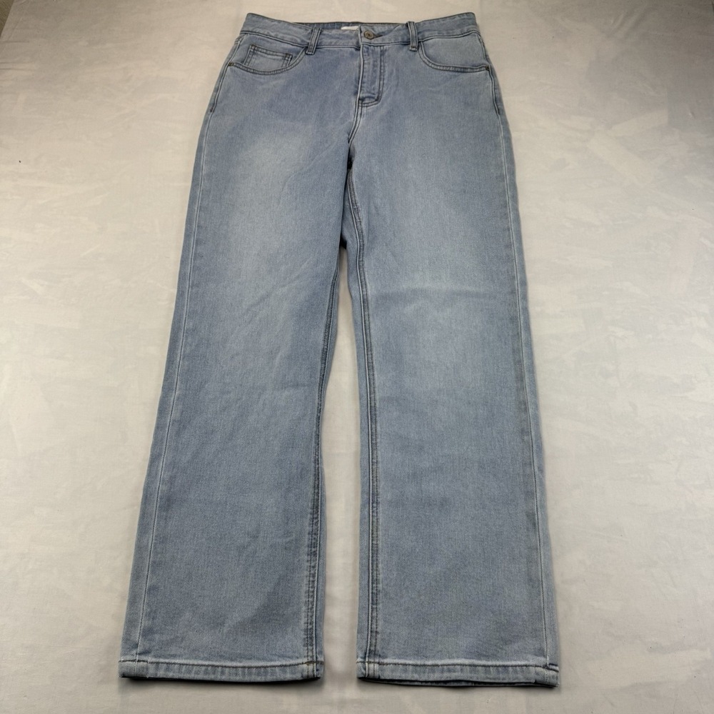 Wide Leg Jeans Women's US 8 EU 40 Light Wash Denim High Rise